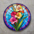 Gladiolus Circular Glass Suncatcher Worktop Saver